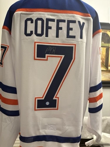 Paul Coffey NHL Edmonton Oilers Hockey Jersey Signed Pro Quality NWT COA