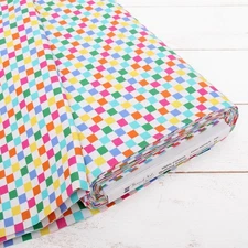 Threadart Cotton Quilting Fabric By The Yard - Confetti Brights - Checked