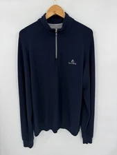 Fairway & Greene Tech Pullover Mens Large Navy Blue 1/4 Zip La Costa Golf Club