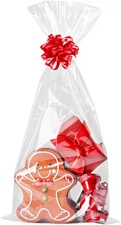 20pcs Cellophane Bags 9x20 Cellophane Wrap for Gift Baskets Large Clear Party Fa