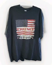Trump Keep America Great 2020 2xl SS Black Tshirt Gildan Ultra Cotton 50"x30"