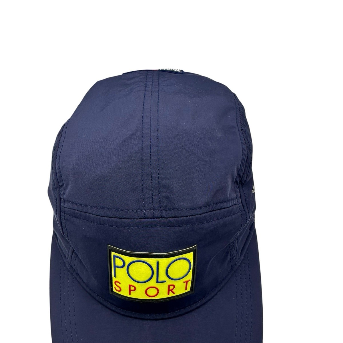Polo Sport 5 Panel Nylon Strap Back Hat Cap Adult Yellow Blue