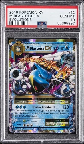 2016 POKEMON XY EVOLUTIONS #22 M BLASTOISE EX PSA 10