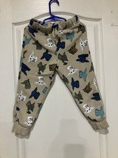Jumping Beans Star Wars Grogu Boys Jogger Pants Beige Blue Cuffed Hem