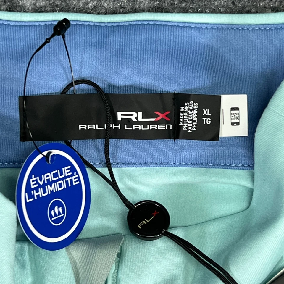 RLX Ralph Lauren Luxury Performance Jersey 1/4 Zip Pullover Soft Aqua XL NWT - Image 2 of 4