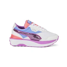 PUMA Cruise Rider Glitzy Glitter Sequins Lace Up  Youth Girls Pink, White Sneake