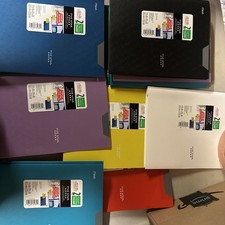 Lot Of 8 Five Star 2 Pocket Folder w Prong Fasteners Folder