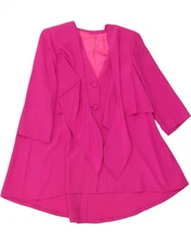 VINTAGE Mens 3/4 Sleeve 2 Button Blazer Jacket UK 16 Large Pink CH01