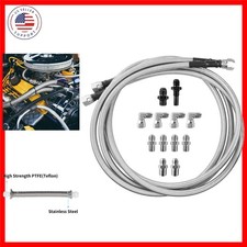 Transmission Cooler Lines - 70-Inch SAE Stainless Steel Braided 6AN Transmiss...