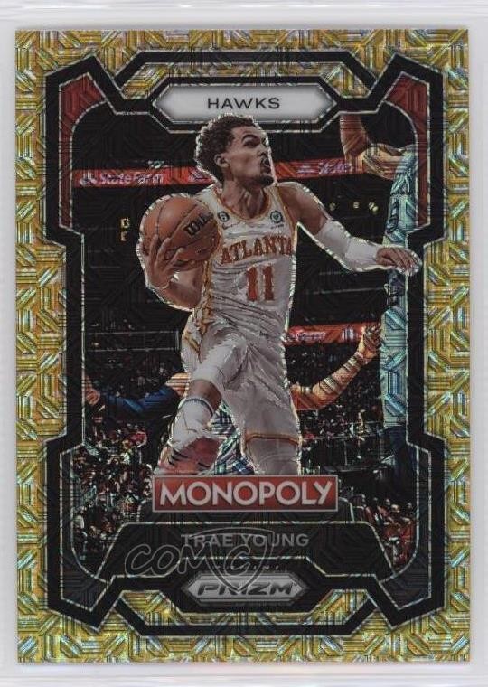 2023-24 Panini Prizm Monopoly Millionaire Gold Mojo 372/500 Trae Young #4 0v2h