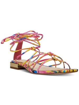 JESSICA SIMPSON Womens Pink Wrapping Ankle Ties Chasca Gladiator Sandals 5.5 M