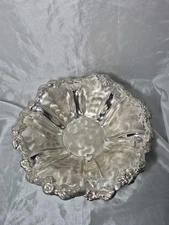Vintage WMF Germany Ikora EP Silver Plate Floral Footed Serving Bowl 11”