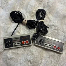 Original Nintendo NES Official Game Controllers OEM Authentic NES-004 (Lot Of 2)