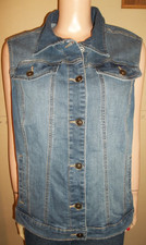 CATO EST 1946 PLUS SIZE DENIM VEST DISTRESSED 18/20W NEW STRETCH