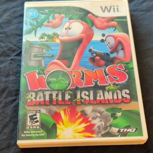 THQ Worms: Battle Islands Nintendo Wii Strategy Action 2010 Manual E10+ NTSC-U/C