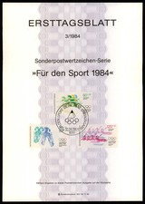 BERLIN ETB ERSTTAGSBLATT 1984/03 SPORT - OLYMPIA RADFAHREN HINDERNIS RUDERN '