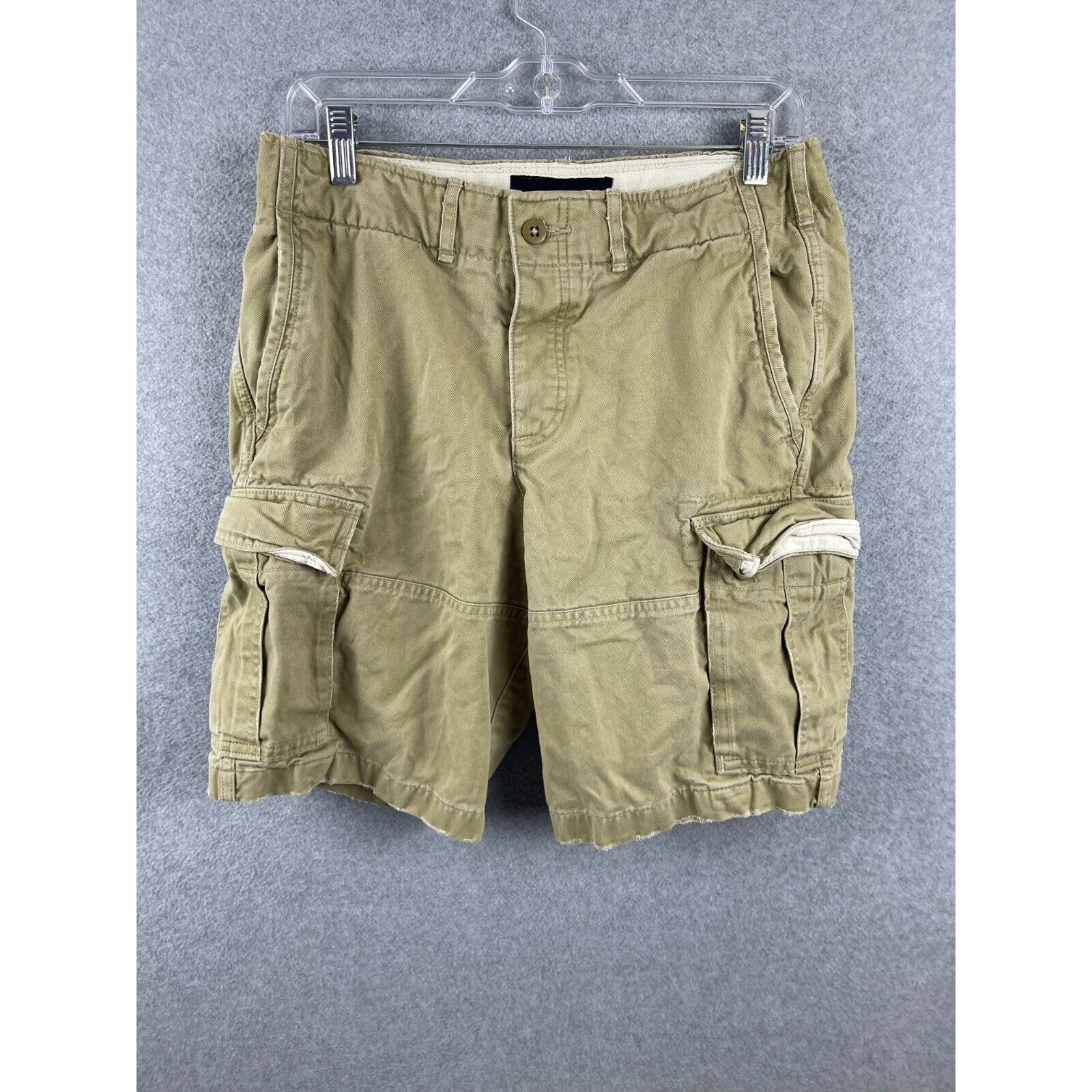 Abercrombie & Fitch Cargo Shorts Men's 29 Brown Outdoor Utility Fishing Hiking