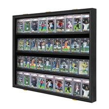 Graded Sports Card Display Case Lockable,Trading Card Collector Wall Display ...