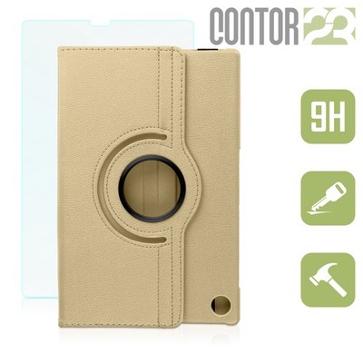 360° Schutzhülle Tasche Panzerfolie GOLD 10.3'' Lenovo Tab M10 FHD Plus TB-X606
