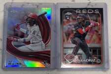 2024 Topps Chrome Elly De La Cruz RC #44 + Strokes S-22 Rookie Reds