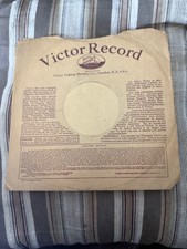  176 VICTOR Record Sleeve Only 78 Rpm 10 Inch 1915 AS IS 