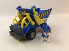 Paw Patrol Rubble & Crew Wheeler’s Dump Truck Vehicle And Figure Lot Of 2pcs