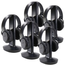 5x Sony RF400 Wireless Home Theater Headphones for Watching TV WHRF400 , Black