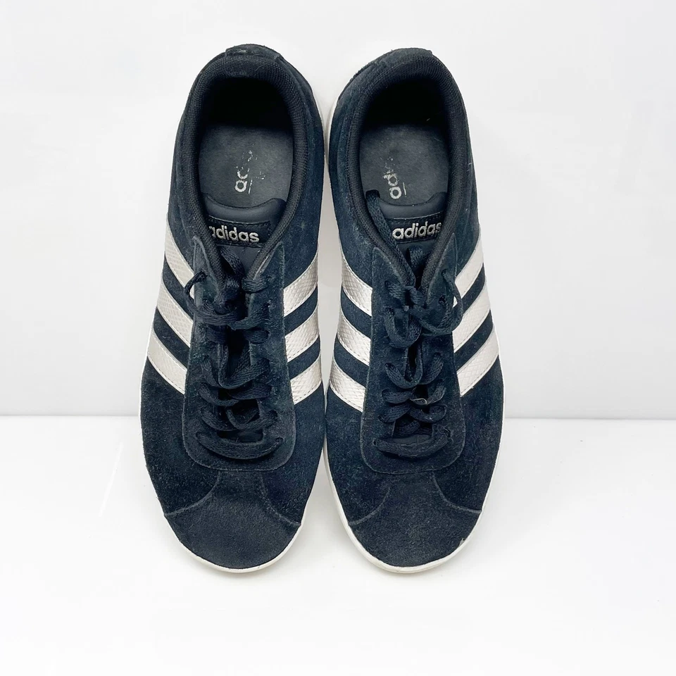 Adidas Womens VL Court 2.0 EE6784 Black Casual Shoes Sneakers Size 10 - Image 4 of 4