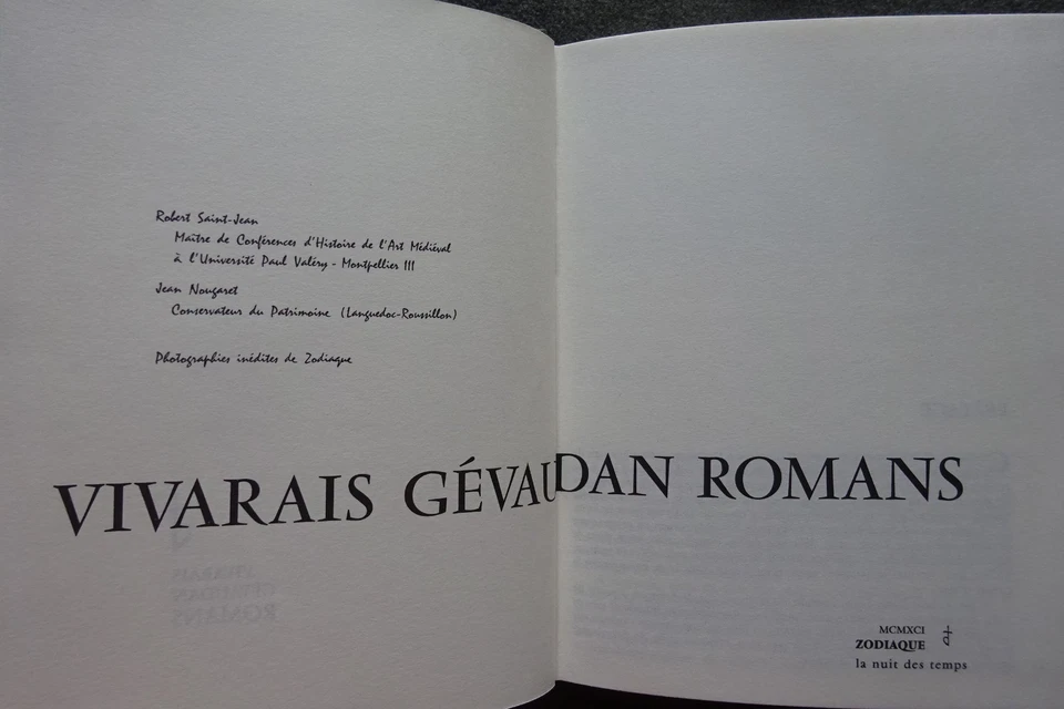 VIVARAIS GÉVAUDAN ROMANS-1991-HISTOIRE-ÉDITIONS DU ZODIAQUE-COLL. NUIT DES TEMPS - Photo 2/4