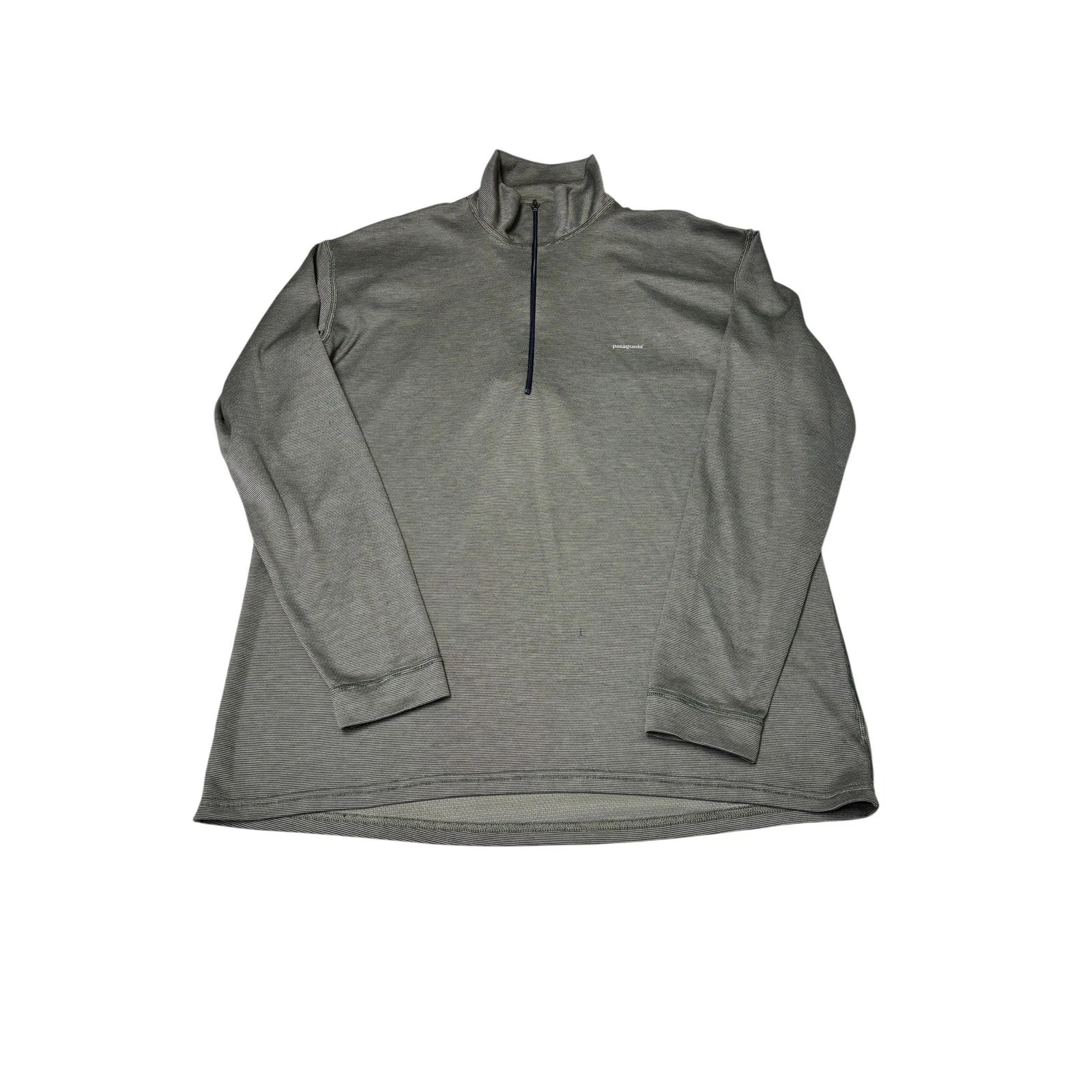 Patagonia Quarter Zip Pullover Mens Gray Striped Long Sleeve Shirt Size M
Opens in a new window or t