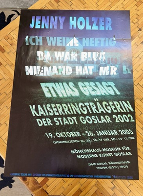 #ad Jenny HOLZER German Germany Exhibition Poster 2003 Rare Blue $1000.00
