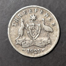 Australia  1921  Silver 3 Pence George V