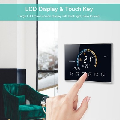 (BHT8000GABlack)Intelligentes Thermostat Mit LCD Touchscreen Temperatur DO