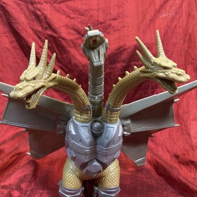 Vintage 1991 Mecha King Ghidorah Figure by BANDAI | Soft Vinyl 30cm | Toho Godzi