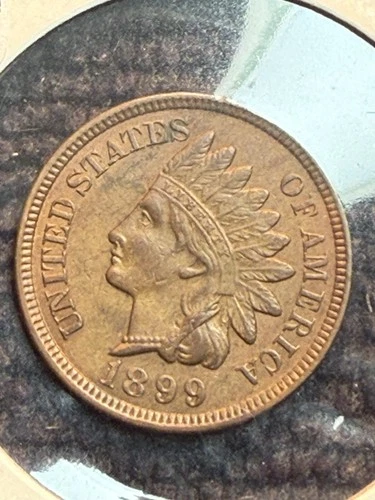 1899 US 1c Indian Head Bronze Cent Penny Uncirculated