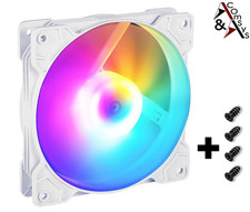 120mm 12cm RGB Lüfter Kühler Computerlüfter PC Gehäuselüfter Regenbogen LED #CW