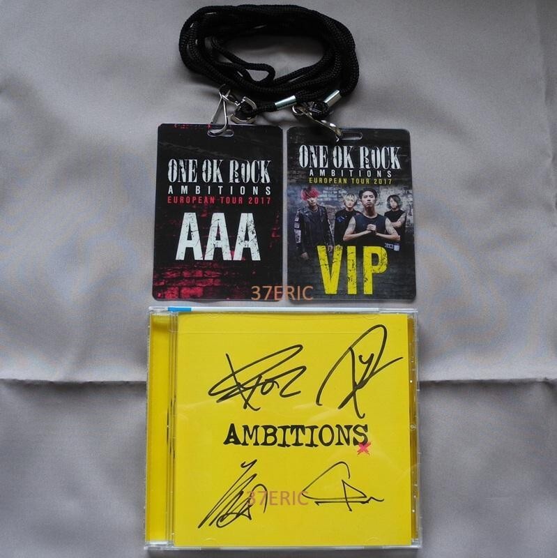 ONE OK ROCK 「AMBITIONS 」海外版アルバム　直筆サイン入り ONE OK ROCK AMBITIONS WORLD TOUR 2017 VIP CD Autographed European