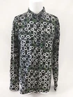 Sean John Green White Gray Chainlink Custom Fit Button Down Long Sleeve Mens XL