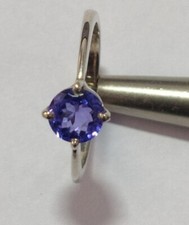 1,20 Ct Tansanit Jubiläumsring Mit Krappenfassung 925 Sterlingsilber