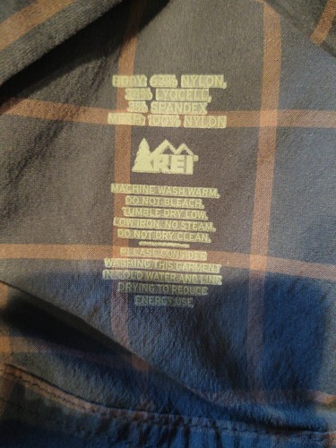 REI Shirt Mens XL Blue Plaid Button Up Short Sleeve Pocket Outdoor Casual - Picture 6 of 9