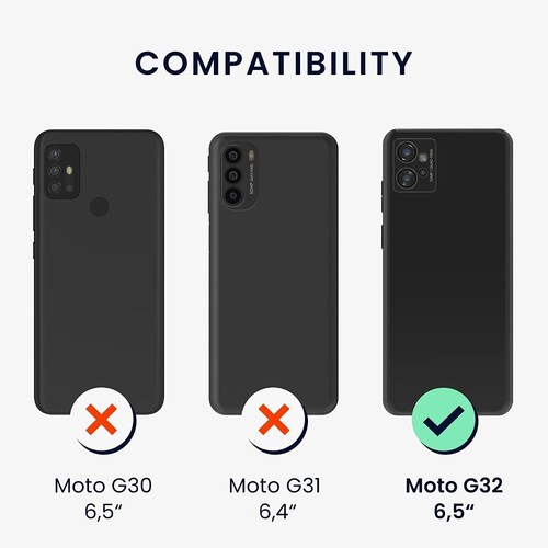 For Motorola Moto G32 Case Silicone Carbon Fibre Phone Cover + Screen Protector - 第 2/21 張圖片