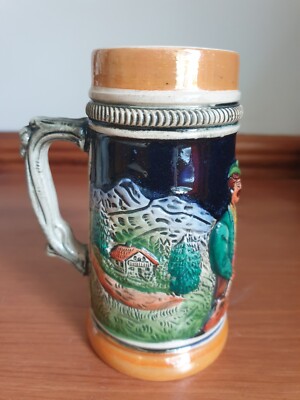 VINTAGE GENUINE GERMAN BEER STEIN E. BAY GERMANY