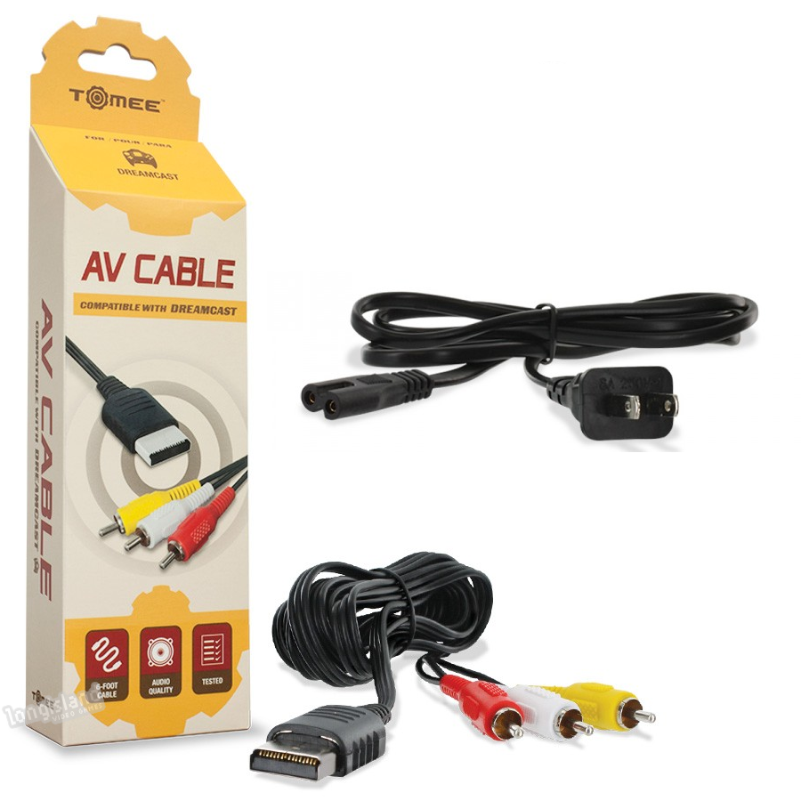 Sega Dreamcast Console System Hookup Bundle Composite AV Cable