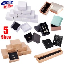 Cardboard Necklace Ring Earring Gift Box Bulk Display Jewelry Case Small Boxes