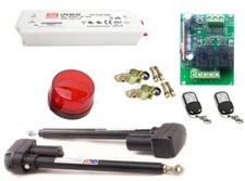 Torantrieb Bausatz für 2-Flügel Tore, Set inkl. 2-Kanal Steuerung und Lampe