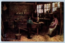 Scotland Postcard Workshop Carpenter's Bench Carpet c1910 Oilette Tuck Art