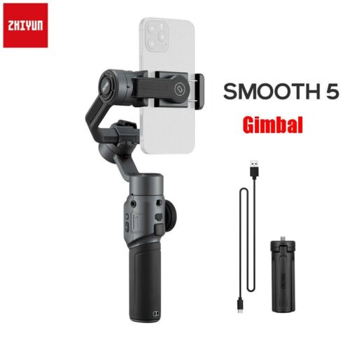 Zhiyun Smooth 5 3-Axis Handheld Gimbal Stabilizer for Smartphone iPhone Samsung - Picture 1 of 12