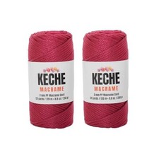 Macrame Cord Macrame Supplies 3mm Polyester Macrame 2 SKEINS 113 - Claret Red