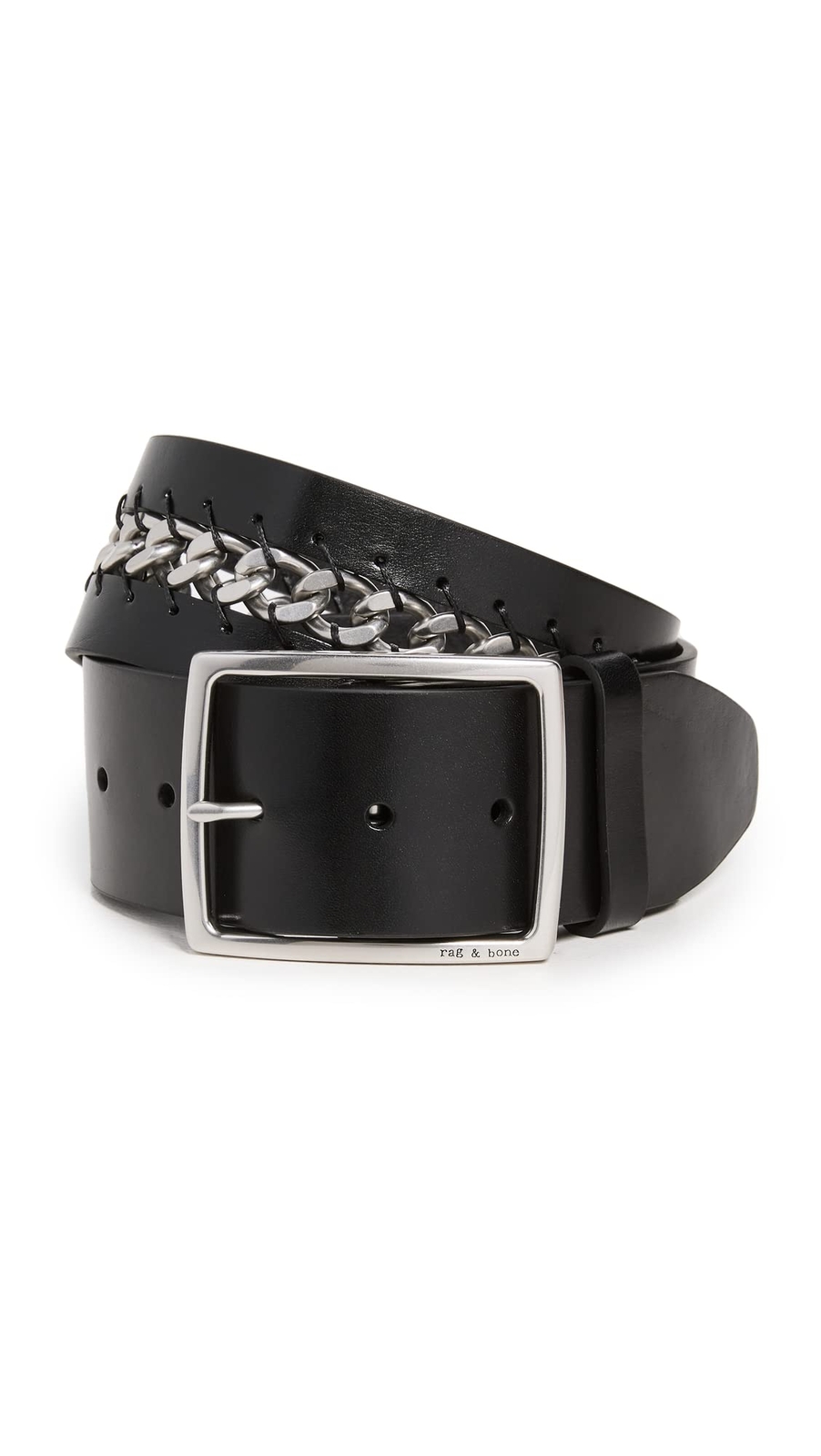 женский пояс-цепочка Rag - bone для бойфренда черный S 58390₽