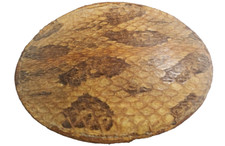 Vintage Western Rattlesnake Skin Belt Buckle Skins  Leather Co. Made In USA